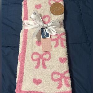 Cupcakes & Cashmere Pink Bow Baby Blanket